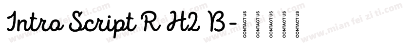 Intro Script R H2 B字体转换